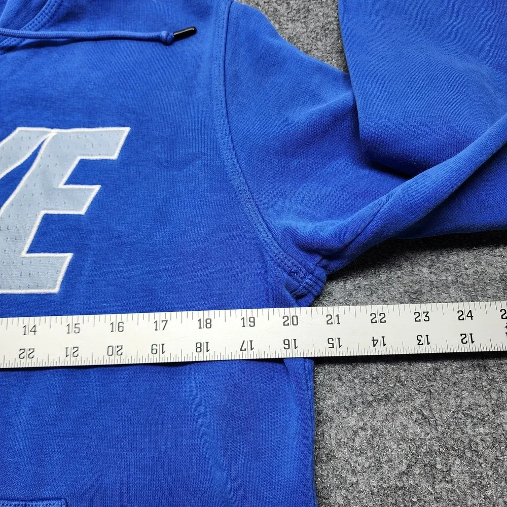 Vintage Nike Mens Medium Blue Travis Scott Center‎ Spell Out Hoodie Sweatshirt